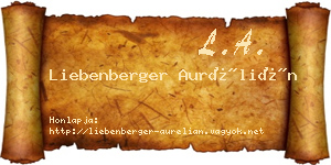 Liebenberger Aurélián névjegykártya